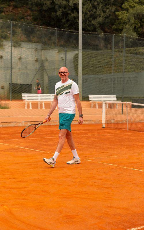 Giocatore in campo durante il torneo